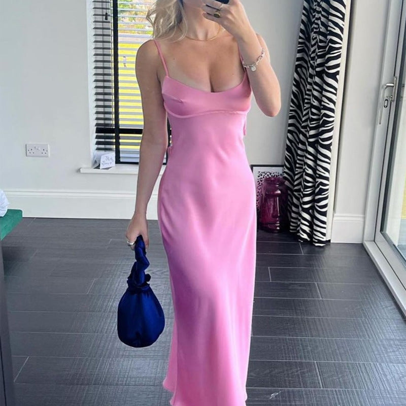 Lisa Satin Maxi Dress
