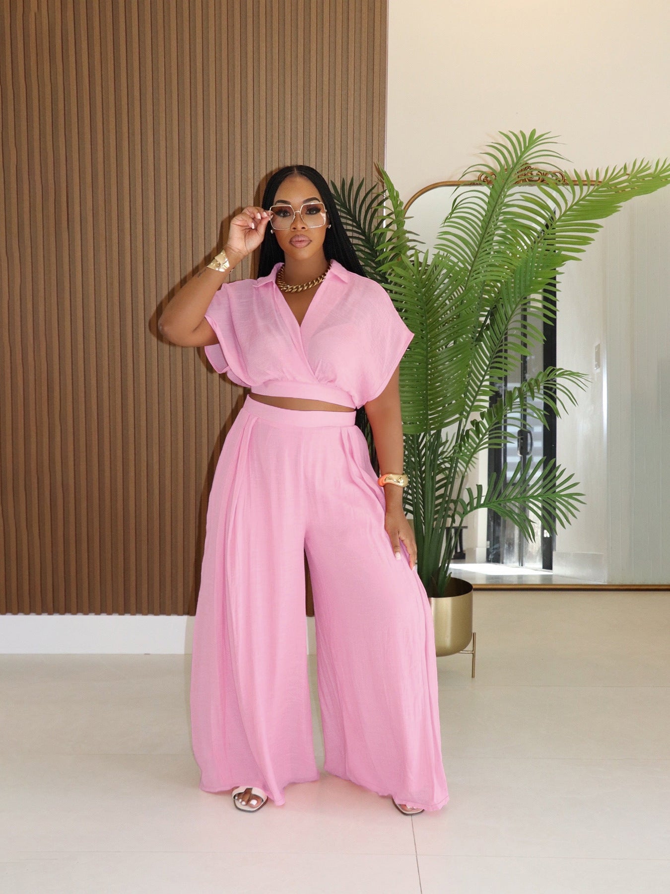 Nala Wide-Leg Pants Set