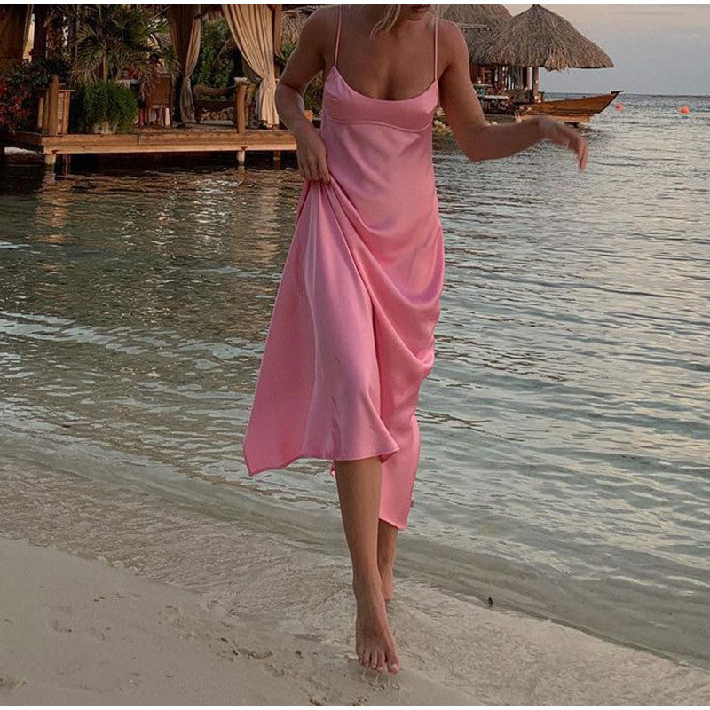 Lisa Satin Maxi Dress