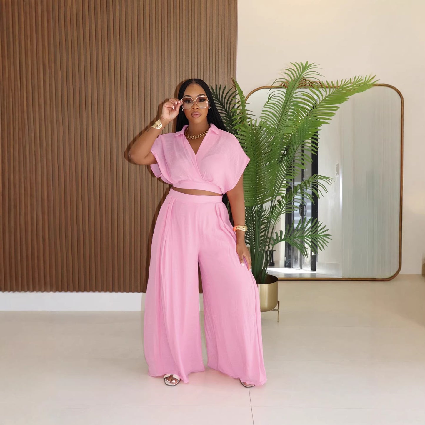 Nala Wide-Leg Pants Set