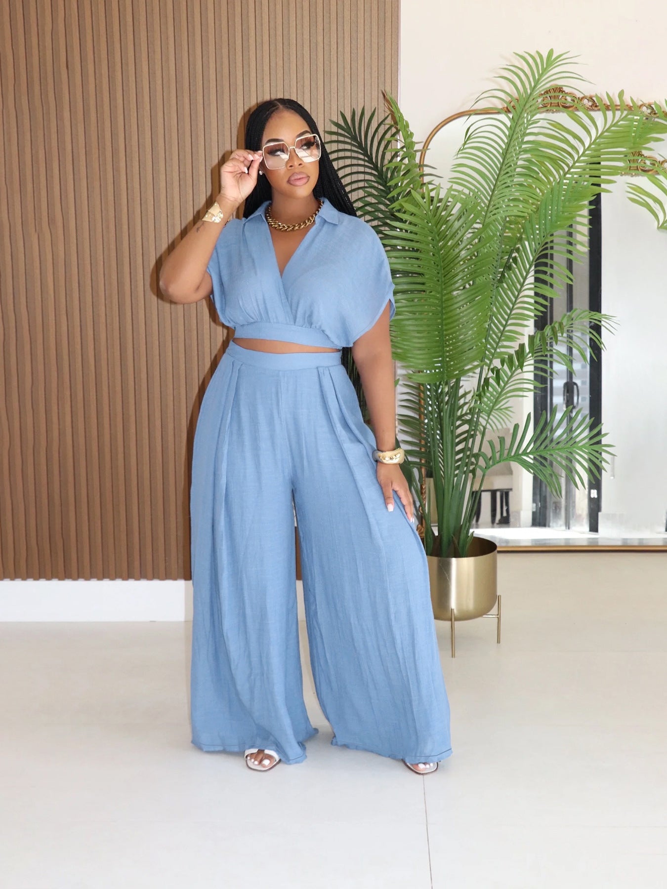 Nala Wide-Leg Pants Set